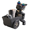 Escultura Organizadora Bulldog com Óculos e Carroça – Decoração Moderna e Funcional