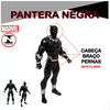 Boneco Colecionável Articulado Pantera Negra 22cm - Marvel Vingadores Avengers