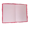 Caderno Gato Capa de Pelúcia Cor Rosa – Papel de Alta Qualidade, 16x22cm