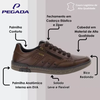 Sapatênis Pegada Masculino Casual em Couro – Design Moderno e Confortável - Cor Pinhão