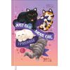 Agenda Costurada Petit 10,5 x 14,8 cm Purrfect Cats 2026 - Degradê Rosa e Laranja - Tilibra
