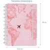 Caderno Inteligente By Gocase Mapa Mundi Rosa A4 - 