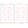  Agenda Costurada Diária 12,3 x 16,6 cm Charme 2026 - Flores fundo branco e roxo - Tilibra
