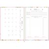  Agenda Costurada Diária 12,3 x 16,6 cm Charme 2026 - Flores fundo branco e roxo - Tilibra