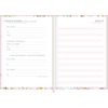  Agenda Costurada Diária 12,3 x 16,6 cm Charme 2026 - Flores fundo branco e roxo - Tilibra