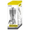 KIT DE UTENSILIOS DE COZINHA INOX 7 PÇS + SUPORTE GIRATORIO