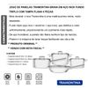 JOGO DE PANELAS TRAMONTINA FOGAO INDUÇÃO INOX 4 PEÇAS BRAVA