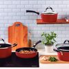 JOGO DE PANELAS TRAMONTINA MÔNACO INDUCTION EM ALUMINIO COM REVESTIMENTO INTERNO ANTIADERENTE STARFLON PREMIUM E EXTERNO