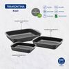 JOGO DE ASSADEIRAS TRAMONTINA BRASIL EM ALUMINIO COM REVESTIMENTO ANTIADERENTE STARFLON MAX GRAFITE 3 PEÇAS