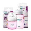 KIT 2 MAMADEIRAS AVENT PÉTALA ANTI-CÓLICA 125ml e 260ml - 0% BPA - ROSA - PHILIPS AVENT