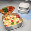 JOGO DE POTES TRAMONTINA FREEZINOX QUADRADOS EM AÇO INOX COM TAMPA PLÁSTICA 3 PEÇAS
