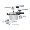 PANELA PRESSÃO AÇO INOX 4,5L BRAVA