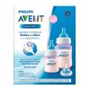 KIT 2 MAMADEIRAS CLÁSSICA ANTICÓLICA 125/260ml ROSA + 1 BICO Nº 4 - PHILIPS AVENT