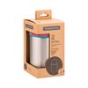 POTE TÉRMICO TRAMONTINA EM AÇO INOX COM TAMPA ROSA 8,8 CM 400 ML