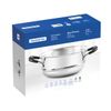 COZI-VAPORE TRAMONTINA DUO SILICONE EM AÇO INOX COM ALÇAS EM SILICONE 20CM 3,1L