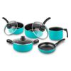 CONJUNTO PANELA ANTIADERENTE JOGO KIT 5 PÇS C/ TAMPA EIRILAR
