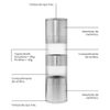 MOEDOR DE SAL E PIMENTA TRAMONTINA REALCE DUPLO EM AÇO INOX E ACRÍLICO COM MOINHO EM CERÂMICA