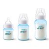 KIT 3 MAMADEIRAS AVENT CLASSICA ANTICOLICA 125ml 260ml e 330ml - 0% BPA - AZUL - PHILIPS AVENT