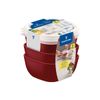 JOGO DE POTES TRAMONTINA MIXCOLOR EM POLIPROPILENO VERMELHO COM TAMPA TRANSPARENTE 300ML 3 PEÇAS