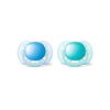 KIT 2 CHUPETAS AVENT ULTRA SOFT 0% BPA  + ESTOJO - 6-18 MESES - AZUL - PHILIPS AVENT