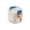 JOGO DE POTES TRAMONTINA MIXCOLOR EM POLIPROPILENO ALGODÃO COM TAMPA TRANSPARENTE 300ML 3 PEÇAS