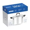 CALDEIRÃO TRAMONTINA DUO SILICONE EM AÇO INOX FUNDO TRIPLO COM TAMPA E ALÇAS EM SILICONE 20CM 4