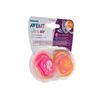 KIT 2 CHUPETAS AVENT MENINA ULTRA AIR DECORADA 6-18 MESES - PHILIPS AVENT