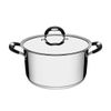 CAÇAROLA TRAMONTINA DUO SILICONE RASA EM AÇO INOX FUNDO TRIPLO COM TAMPA E ALÇAS EM SILICONE 16CM 1,4L