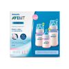 MAMADEIRA AVENT 125/260/330ml MENINA ROSA CLASSICA KIT 3 UN