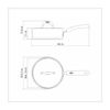 FRIGIDEIRA TRAMONTINA DUO SILICONE EM AÇO INOX FUNDO TRIPLO COM TAMPA E CABO DE SILICONE  INDUÇÃO 20CM 2,1 L