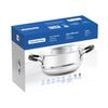 COZI-VAPORE TRAMONTINA DUO SILICONE EM AÇO INOX COM ALÇAS EM SILICONE 16CM 1,6L