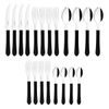 FAQUEIRO TRAMONTINA LEME COM LAMINAS EM AÇO INOX E CABOS DE POLIPROPILENO PRETO 20 PÇS