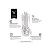 KIT DE UTENSILIOS DE COZINHA INOX 7 PÇS + SUPORTE GIRATORIO