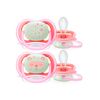 KIT 2 CHUPETAS AVENT ULTRA AIR NIGHT 0% BPA + ESTOJO - 6-18 MESES - MENINA - PHILIPS AVENT