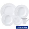 APARELHO DE JANTAR 20 PEÇAS PORCELANA BRANCO JOGO TRAMONTINA