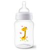 KIT 2 MAMADEIRAS CLÁSSICA ANTICÓLICA 260\/330ml GIRAFA+1 BICO Nº4-PHILIPS AVENT