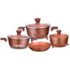PANELA FOGAO INDUÇÃO CONJUNTO JOGO CERAMICA ANTIADERENTE 4PÇ