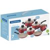 CONJUNTO PANELA ANTIADERENTE TRAMONTINA JOGO KIT 7P C/ TAMPA