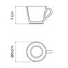 XÍCARA CAFÉ EM PORCELANA DECORADA ALÍCIA 70 CM TRAMONTINA