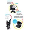 CARRINHO DE BEBÊ MAX 0 A 15KG CINZA - MULTIKIDS-BB317
