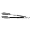 PEGADOR MULTIUSO MOLDE CINZA - UTENSILIO DE SILICONE E CABO DE ACO INOX E SILICONE