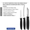 JOGO FACAS TRAMONTINA KIT CONJUNTO FACA COZINHA CHURRASCO