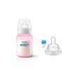 KIT 1 MAMADEIRA CLASSICA ANTICOLICA 260ml ROSA + 1 BICO Nº 3 - PHILIPS AVENT