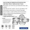 JOGO DE PANELAS TRAMONTINA  FOGAO INDUÇÃO INOX 5 PEÇAS SOLAR