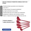 JOGO DE UTENSÍLIOS TRAMONTINA VERMELHO EM NYLON 5 PÇS