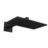 Chuveiro Com Tubo Parede Unic 40 Cm Black Matte