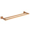 Porta Toalha Com Barra Dupla Quadratta Red Gold