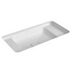CUBA RETANGULAR DE EMBUTIR COM MESA 60CM BRANCO - BRANCO