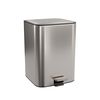 LIXEIRA QUADRADA COM PEDAL 18L - INOX