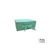 CAIXA DE PAPEL RIGIDO QUADRADA TIFFANY COM IMÃ E FITA  - 33 cm